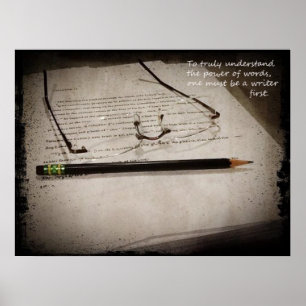 Póster Poster de escritor inspirador