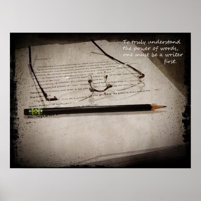 Póster Poster de escritor inspirador (Frente)