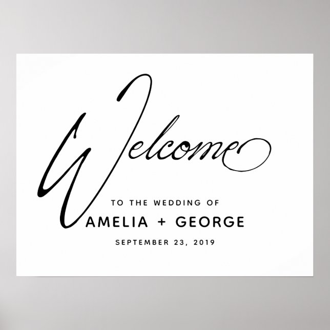 Póster Poster de escritura a mano natural de script de ti (Frente)