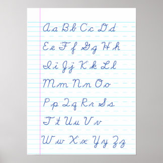 Póster Poster de escritura cursiva