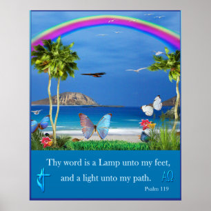 Póster Poster de escritura de Psalm 119