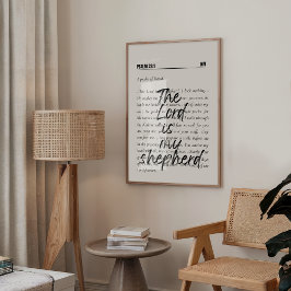 Póster Poster de Escrituras Minimalistas Psalm 23