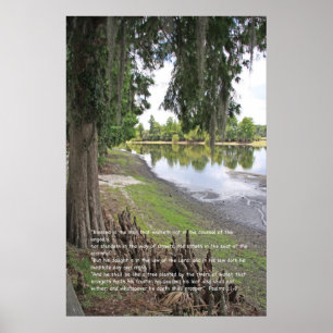 Póster Poster De Escrituras Psalm 1, Versión C