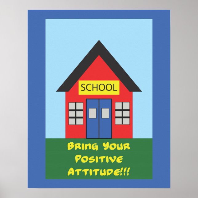 Póster Poster de escuela de actitud positiva (Frente)