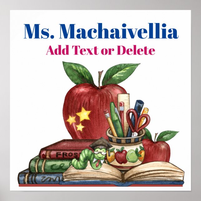 Póster Poster de escuela/profesor/aula (Frente)