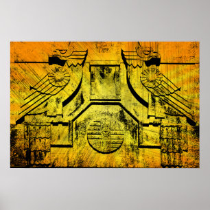 Póster Poster de escultura de guijarros de guijarros de e