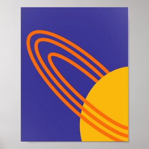 Póster Poster de espacio de anillos de Saturno