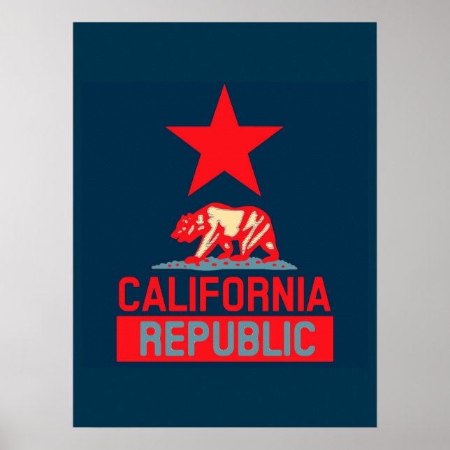 Póster Poster de esperanza de la República de California (Frente)