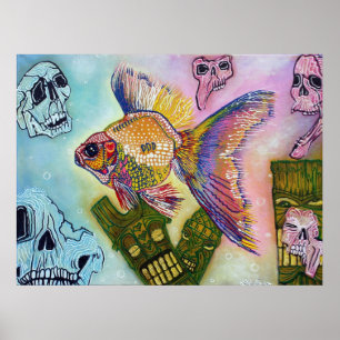 Póster Poster de espíritus de peces dorados