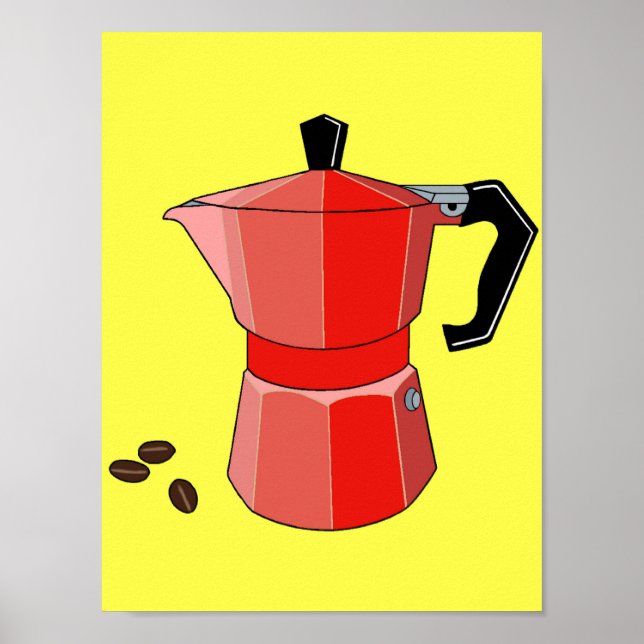 Póster Poster de espresso arcoiris rojo (Frente)