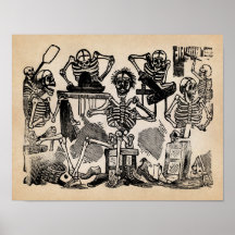 Poster de esqueletos artesanos