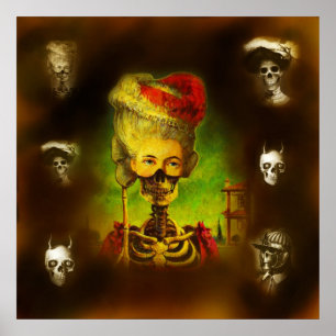 Póster Poster de Esqueletos de Horror Gótico