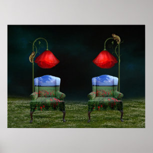 Póster Poster de esquemas de adormidera y Chameleon