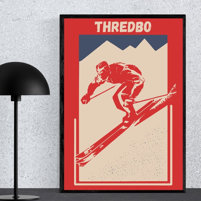 Póster Poster de esquí de época Resort australiano Thredb (Subido por el creador)