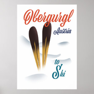 Póster Poster de esquí de Obergurgl Austria
