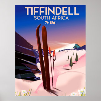 Póster Poster de esquí de Tiffindell Sudáfrica