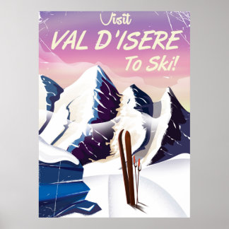 Póster Poster de esquí de Val-d'Isère