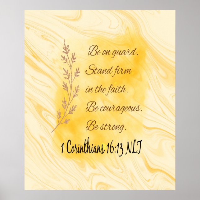 Póster Poster de estar en guardia (Frente)