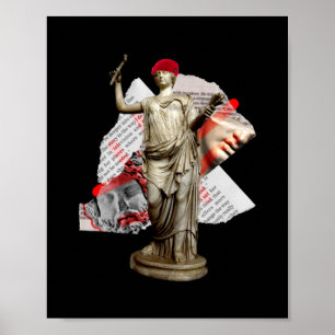 Póster Poster de estatua de Hipster