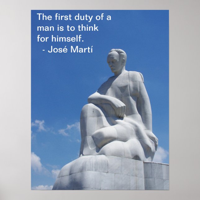 Póster Poster de estatua de José Martí (Frente)