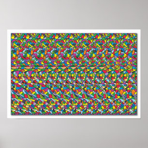 Póster Poster de esterograma 3D oculto - sin ejecución