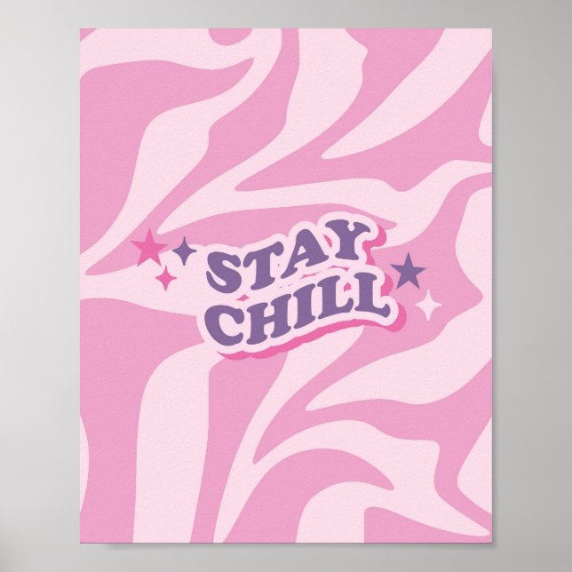 Póster poster de estética Stay chill de los años 90 (Frente)
