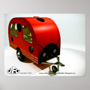 Póster Poster de estilo Mini Bike Camper Ladybug