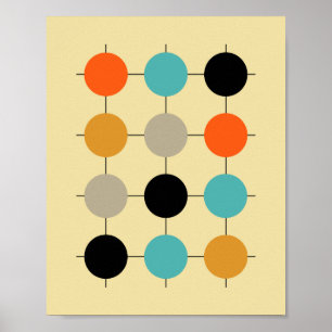 Póster Poster de estilo moderno de los círculos de la cua