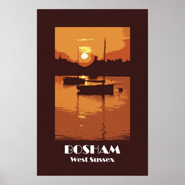 Póster Poster de estilo retro de Bosham en los años 20 (Frente)