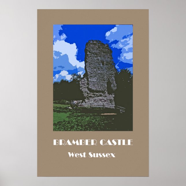 Póster Poster de estilo retro de Brámbar Castle de los añ (Frente)