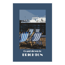 Poster de estilo retro de Brighton 1920