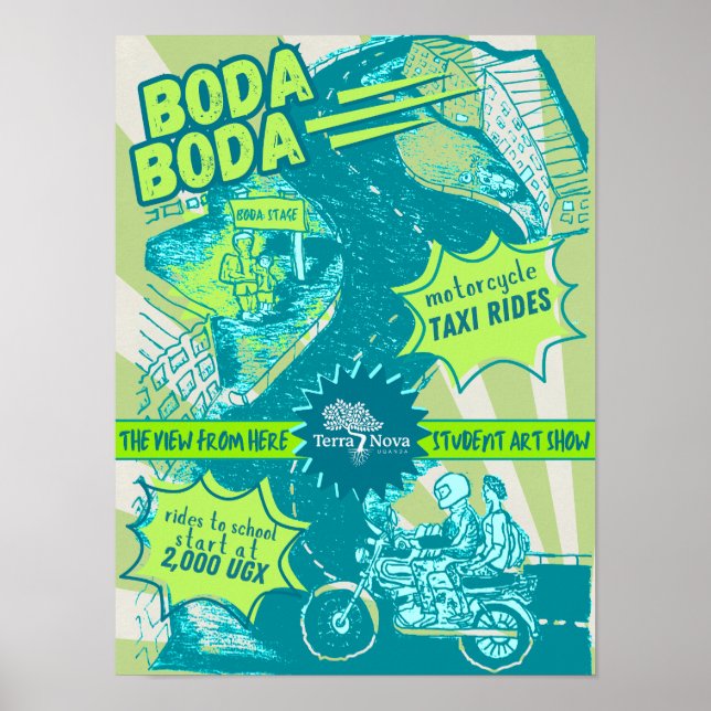 Póster Poster de estudiantes de TNU Boda Boda (Frente)