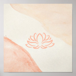 Póster Poster de estudio de yoga, Poster Zen, Flor Lotus