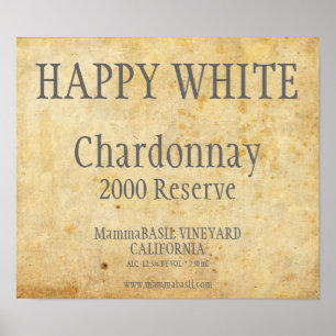 Póster Poster de etiquetas Chardonnay