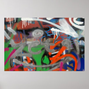 Póster poster de etiquetas de graffiti