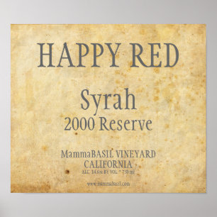 Póster Poster de etiquetas de vino