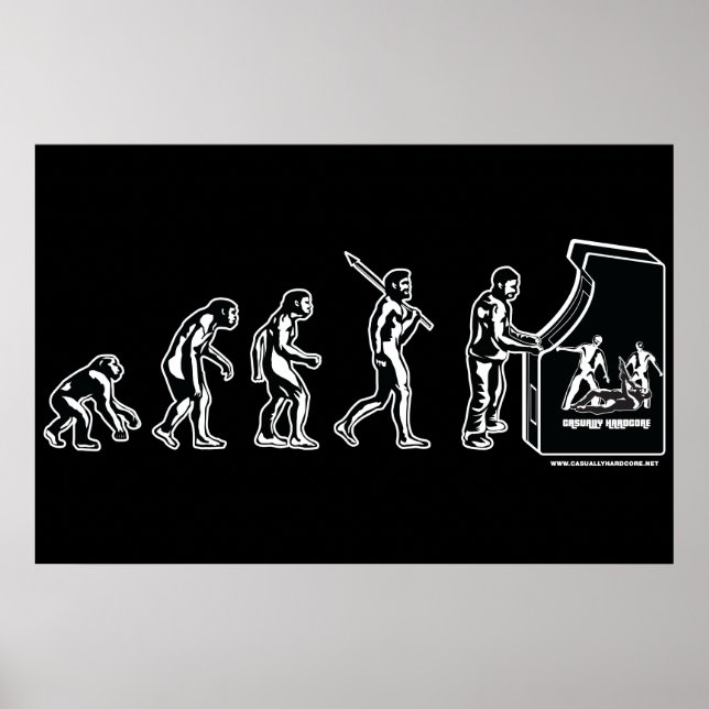 Póster Poster de Evolución de Gamer - Sala de juegos de v (Frente)