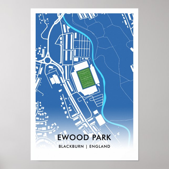 Póster Poster de Ewood Park - Hogar de Rovers de Blackbur (Frente)
