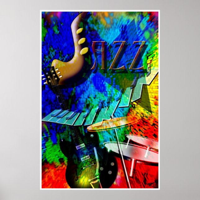 Póster Poster de explosión de jazz (Frente)