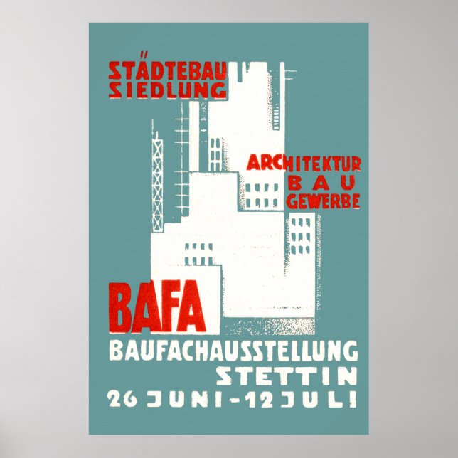 Póster poster de Exposición de Construcción de 1925 (Frente)
