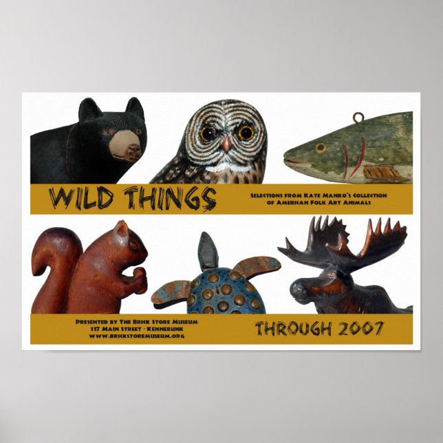 Póster Poster de exposición de Wild Things (Frente)