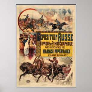 Póster Poster de "Exposición Rusa" de época