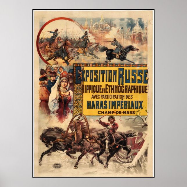 Póster Poster de "Exposición Rusa" de época (Frente)