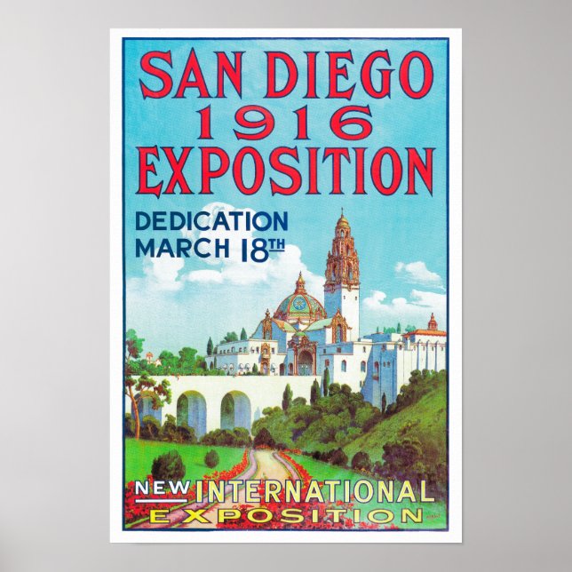 Póster Poster de Exposiciones Internacionales de San Dieg (Frente)