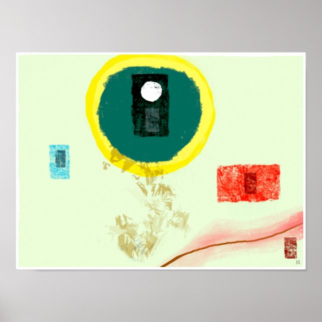 Póster Poster de expresiones abstractas de Zen de primave (Frente)