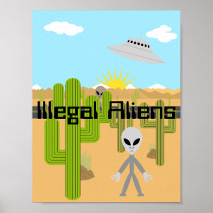 Póster Poster de extranjeros ilegales