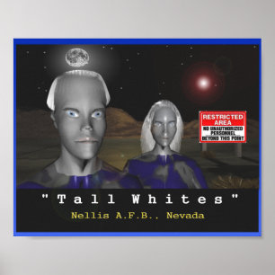 Póster Poster de extraterrestres blancos altos