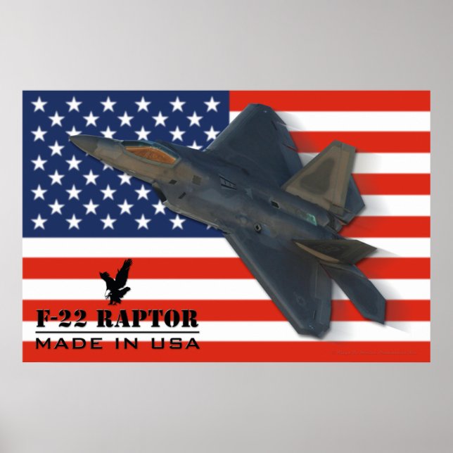 Póster Poster de F-22 Raptor USA (Frente)