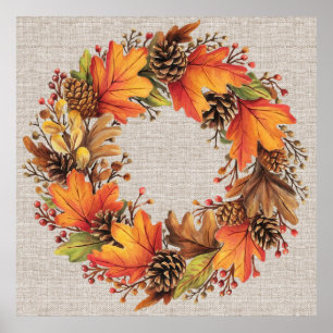 Póster Poster de Fall Wreath