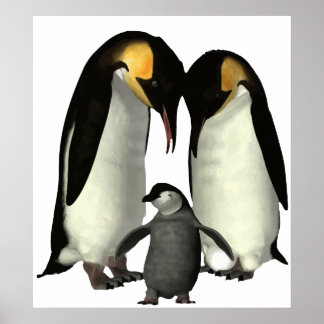 Póster Poster de familia Penguin